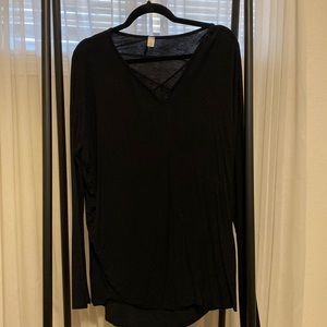 Black long sleeve top